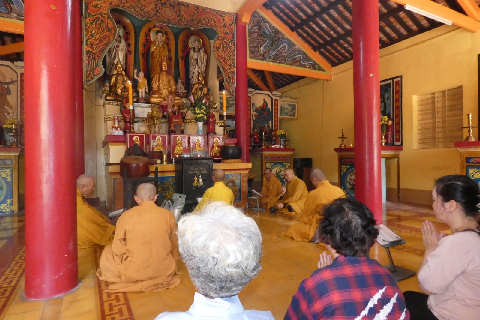 The serenity inside Phuoc Lam Pagoda.