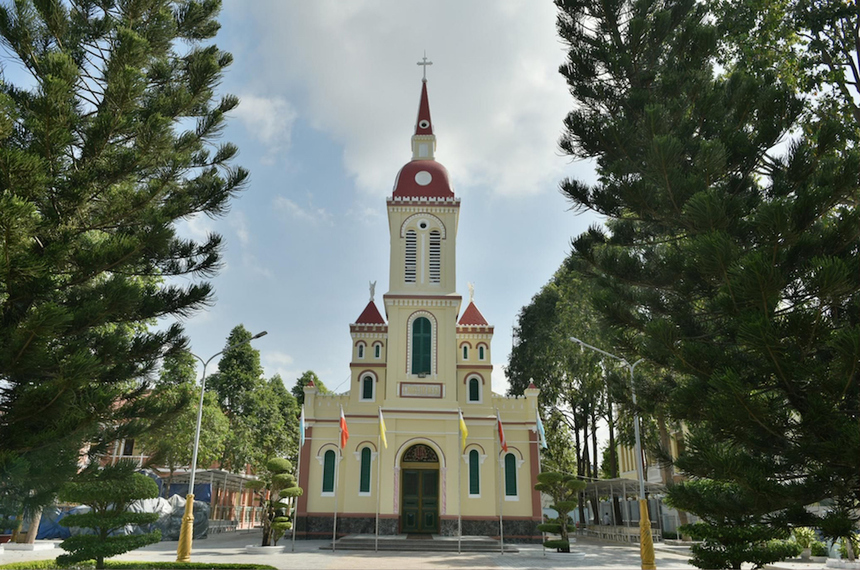 Tay Ninh Parish Church possesses a gentle beauty.