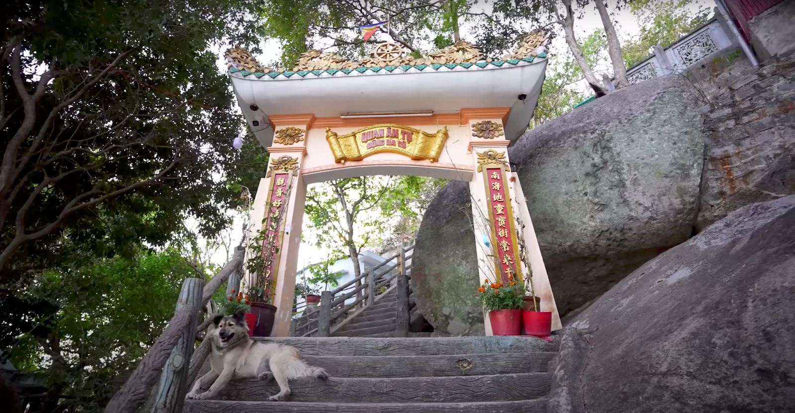 Quan Am Pagoda is the highest pagoda in the Ba Den Mountain pagoda system.