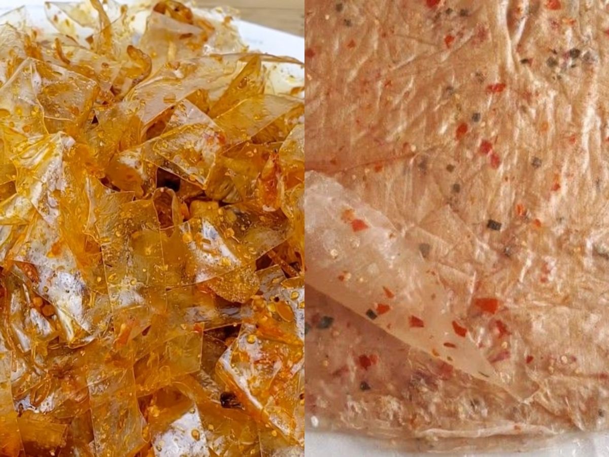 Spicy chewy rice paper with added chili and spices creates a characteristic numbing spicy flavor