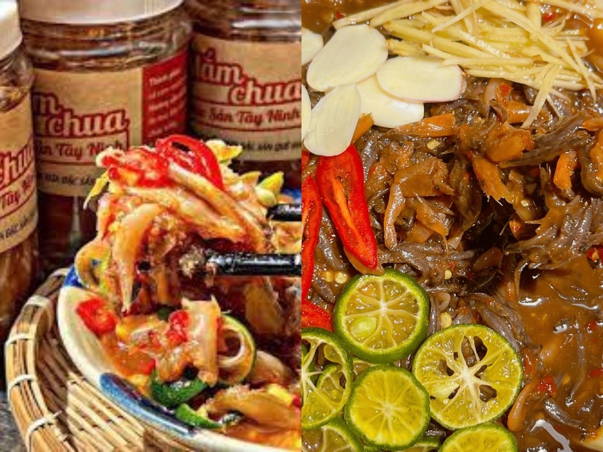 Mắm chua Tây Ninh được đóng hộp và bán trên toàn quốc. 