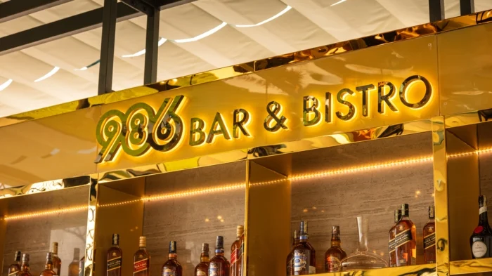 Bar area in the hotel