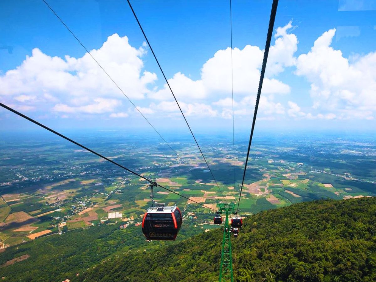 Experience Tay Ninh from above with a modern cable car system.