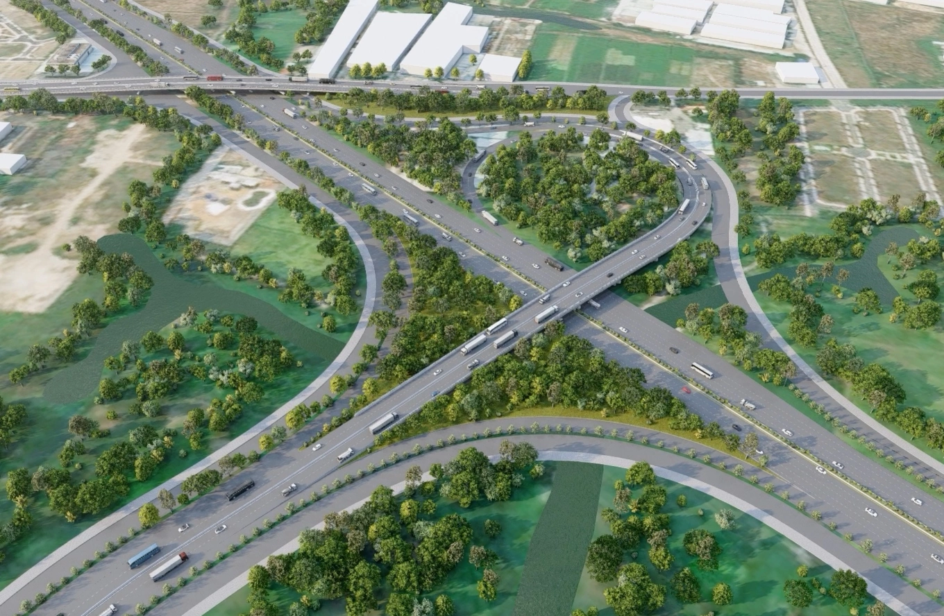 Phối cảnh 1 đoạn cao tốc TP.HCM - Mộc Bài 