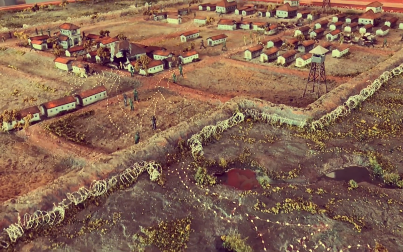 Simulation of battle at Tua Hai.