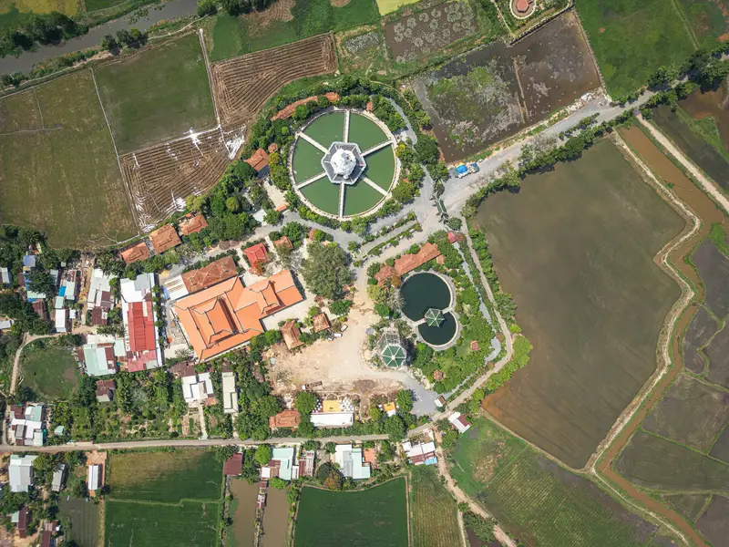 Tổng thể khuôn viên chùa Thiền Lâm Gò Kén.