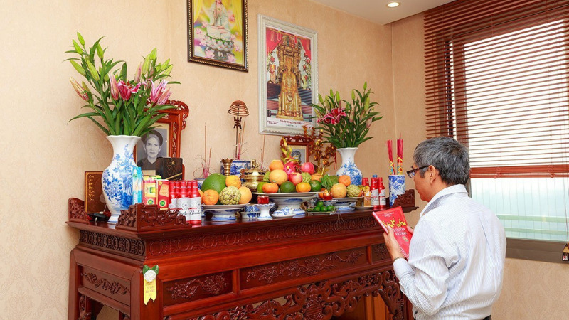 Mâm ngũ quả hoặc mâm lễ chay thường dùng để dâng lên bàn thờ vào ngày bao sái 