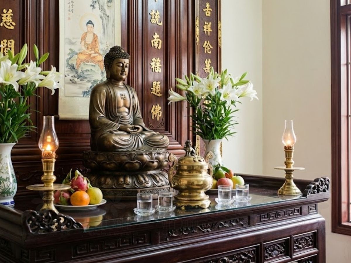 Ngày 15 âm lịch là dịp bày tỏ lòng tôn kính Tam Bảo. (Nguồn: Sưu tầm)