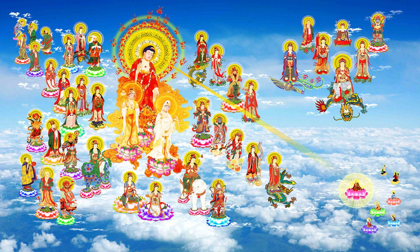 Tịnh Độ Tông xây dựng nền tảng giáo lý trên ba bộ kinh chính và một bộ luận. (Nguồn: Sưu tầm)