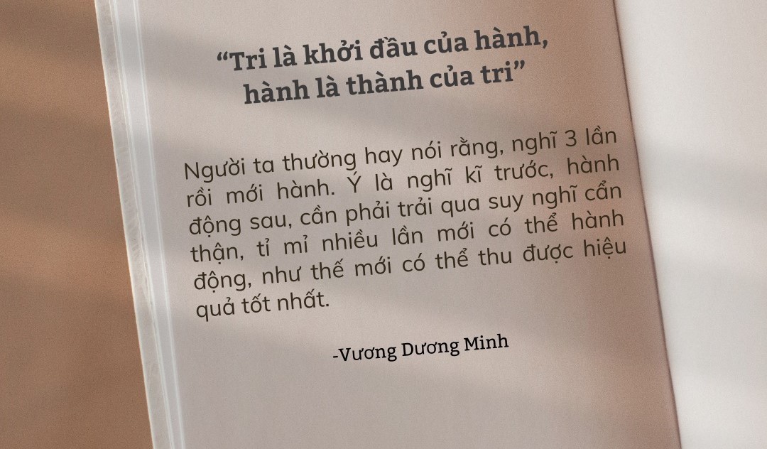 Tri hành hợp nhất là sự thống nhất giữa nhận thức đúng và hành động thực tiễn. (Nguồn: Sưu tầm)