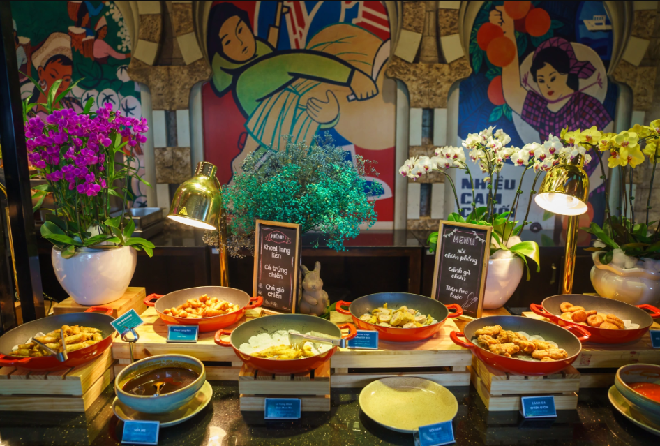 Buffet tại nhà hàng Vân Sơn hấp dẫn