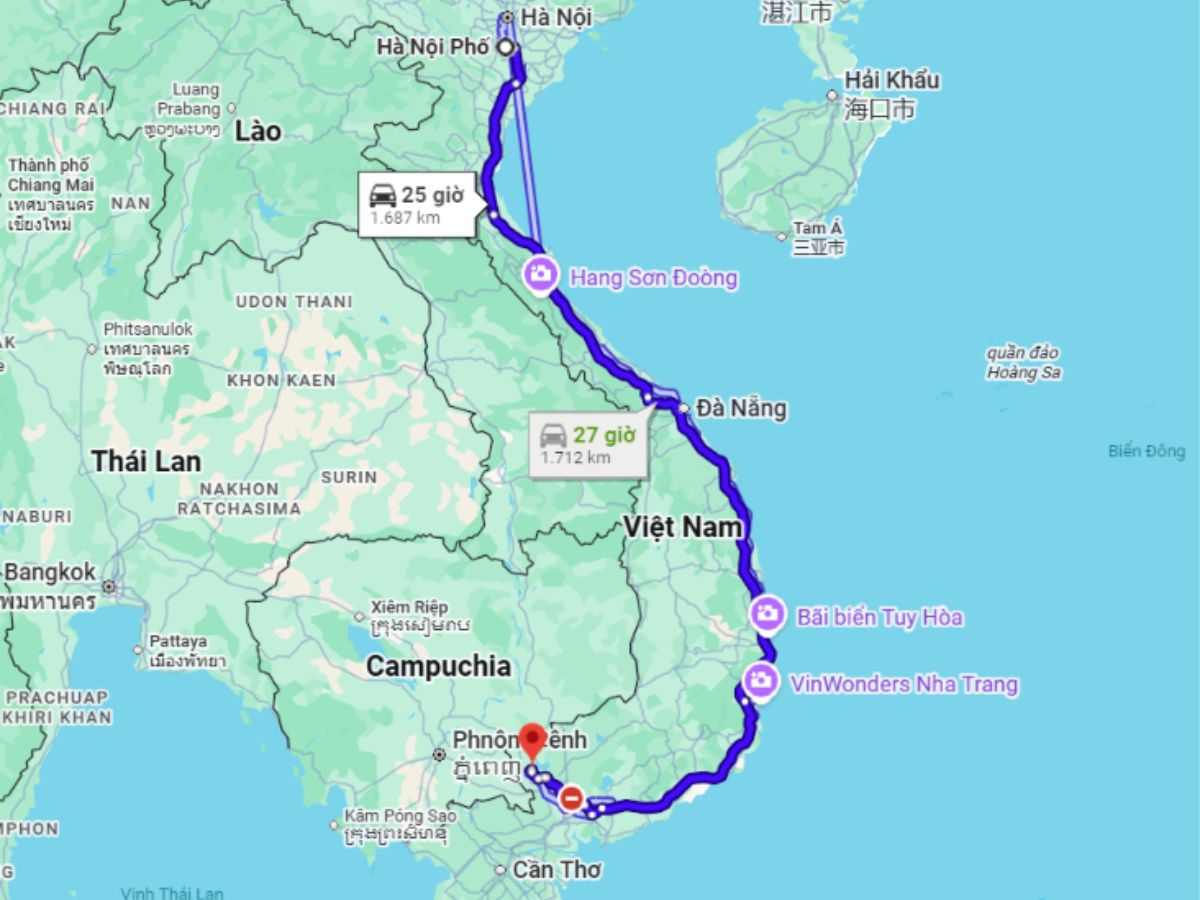 Khoảng cách giữa Hà Nội và Tây Ninh khá lớn, du khách ưu tiên chọn di chuyển bằng máy bay và kết hợp đường bộ.